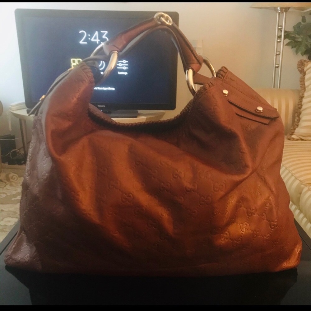 XL Gucci Guccissima hobo bag